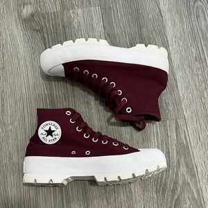 CONVERSE  All Star Chuck Taylor Move Women’s Size 9 Maroon/Beetroot Color